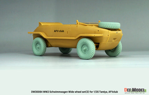DEFモデル DW30084 1/35 ドイツ軍 シュビムワーゲン用ワイドホイールセット (3) - ゼンペリット社製（タミヤ／AFVクラブ 1/35スケール用）