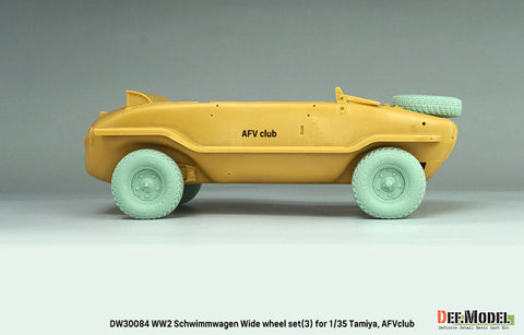 DEFモデル DW30084 1/35 ドイツ軍 シュビムワーゲン用ワイドホイールセット (3) - ゼンペリット社製（タミヤ／AFVクラブ 1/35スケール用）