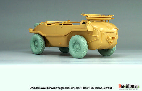 DEFモデル DW30084 1/35 ドイツ軍 シュビムワーゲン用ワイドホイールセット (3) - ゼンペリット社製（タミヤ／AFVクラブ 1/35スケール用）