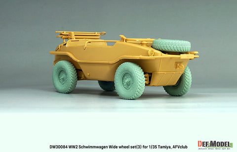 DEFモデル DW30084 1/35 ドイツ軍 シュビムワーゲン用ワイドホイールセット (3) - ゼンペリット社製（タミヤ／AFVクラブ 1/35スケール用）
