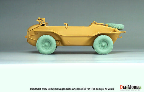 DEFモデル DW30084 1/35 ドイツ軍 シュビムワーゲン用ワイドホイールセット (3) - ゼンペリット社製（タミヤ／AFVクラブ 1/35スケール用）
