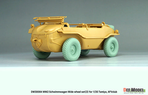 DEFモデル DW30084 1/35 ドイツ軍 シュビムワーゲン用ワイドホイールセット (3) - ゼンペリット社製（タミヤ／AFVクラブ 1/35スケール用）