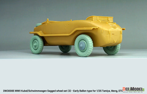 DEFモデル DW30085 1/35 ドイツ軍用馬車輪セット（3個入） - 初期バルーンタイプ（タミヤ／モンモデル 1/35用）