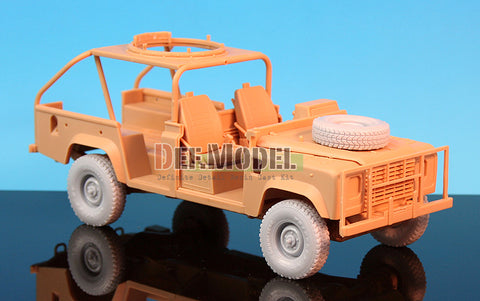 DEFモデル DW35027 1/35 現用 アメリカ RSOV(レンジャー特殊車両)ランドローバー・ディフェンダー 自重変形タイヤセット(MT(泥濘地用タイヤ))(ホビーボス 82449用)(2種各2個+スペアタイヤ1個入り,マスキングシール付き)