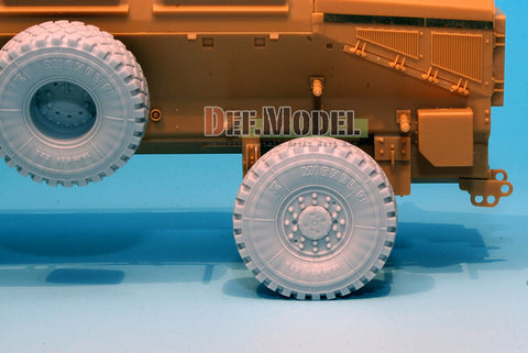 DEFモデル DW35035 1/35 現用 アメリカ バッファローMPCV 地雷除去車両 自重変形タイヤセット(ミシュランXZL)(ブロンコ CB35100用)(フロントタイヤ2個,リアタイヤ2種各2個+スペアタイヤ2個入り,マスキングシール付き)