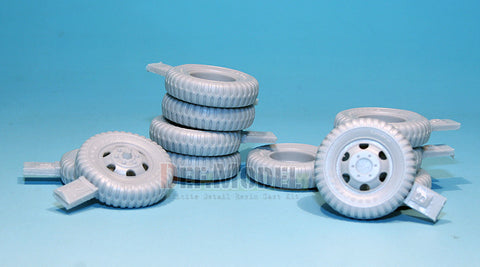 DEFモデル DW35036 1/35 現用 アメリカ M35A1,A2 トラック 自重変形タイヤセット(グッドイヤー)(AFVクラブ用)(10個+スペアタイヤ1個入り,マスキングシール付き)