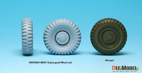 DEFモデル DW35061 1/35 現用 アメリカ M561 ガマゴート カーゴトラック 自重変形タイヤセット(タミヤ用)(3種各2個入り,マスキングシール付き)
