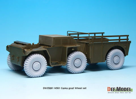 DEFモデル DW35061 1/35 現用 アメリカ M561 ガマゴート カーゴトラック 自重変形タイヤセット(タミヤ用)(3種各2個入り,マスキングシール付き)