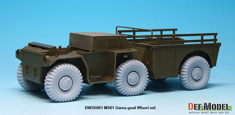 DEFモデル DW35061 1/35 現用 アメリカ M561 ガマゴート カーゴトラック 自重変形タイヤセット(タミヤ用)(3種各2個入り,マスキングシール付き)