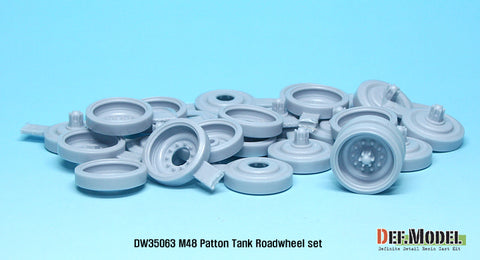 DEFモデル DW35063 1/35 現用 アメリカ M48 戦車 転輪セット(M47(イタレリ)/M48/M60/M88(AFVクラブ) に対応)(14セット入り,マスキングテンプレート付き)
