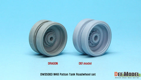 DEFモデル DW35063 1/35 現用 アメリカ M48 戦車 転輪セット(M47(イタレリ)/M48/M60/M88(AFVクラブ) に対応)(14セット入り,マスキングテンプレート付き)