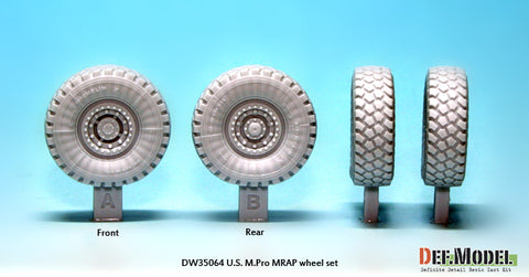 DEFモデル DW35064 1/35 現用 アメリカ MRAP 自重変形タイヤセット(キネティック用)(2種各2個入り,マスキングシール付き)