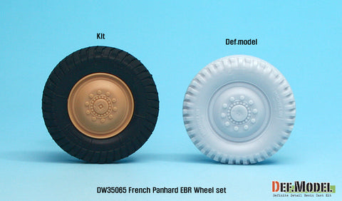 DEFモデル DW35065 1/35 現用 フランス パナール EBR-10 装輪装甲車 自重変形タイヤセット(ホビーボス用)(4種各2個入り,マスキングシール付き)