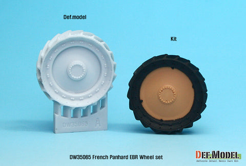 DEFモデル DW35065 1/35 現用 フランス パナール EBR-10 装輪装甲車 自重変形タイヤセット(ホビーボス用)(4種各2個入り,マスキングシール付き)