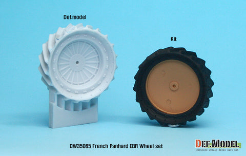 DEFモデル DW35065 1/35 現用 フランス パナール EBR-10 装輪装甲車 自重変形タイヤセット(ホビーボス用)(4種各2個入り,マスキングシール付き)