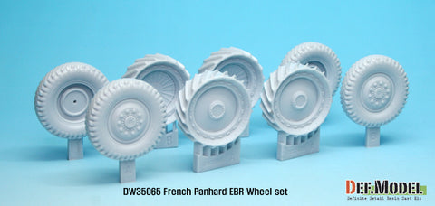DEFモデル DW35065 1/35 現用 フランス パナール EBR-10 装輪装甲車 自重変形タイヤセット(ホビーボス用)(4種各2個入り,マスキングシール付き)