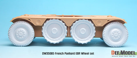 DEFモデル DW35065 1/35 現用 フランス パナール EBR-10 装輪装甲車 自重変形タイヤセット(ホビーボス用)(4種各2個入り,マスキングシール付き)