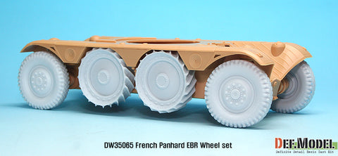DEFモデル DW35065 1/35 現用 フランス パナール EBR-10 装輪装甲車 自重変形タイヤセット(ホビーボス用)(4種各2個入り,マスキングシール付き)