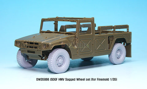 DEFモデル DW35066 1/35 現用 陸上自衛隊 高機動車(HMV) 自重変形タイヤセット(ファインモールド用)(4個入り,マスキングシール付き)