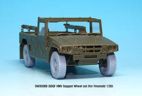 DEFモデル DW35066 1/35 現用 陸上自衛隊 高機動車(HMV) 自重変形タイヤセット(ファインモールド用)(4個入り,マスキングシール付き)