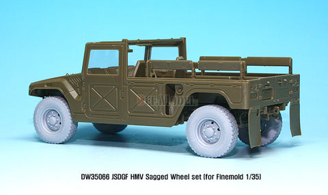 DEFモデル DW35066 1/35 現用 陸上自衛隊 高機動車(HMV) 自重変形タイヤセット(ファインモールド用)(4個入り,マスキングシール付き)