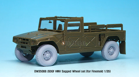 DEFモデル DW35066 1/35 現用 陸上自衛隊 高機動車(HMV) 自重変形タイヤセット(ファインモールド用)(4個入り,マスキングシール付き)