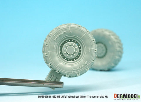 DEFモデル DW35078 1/35 現用 アメリカ M1082 トレーラー 自重変形タイヤセット(1)(ミシュランXML)(トランペッター用)(2個入り,マスキングシール付き)
