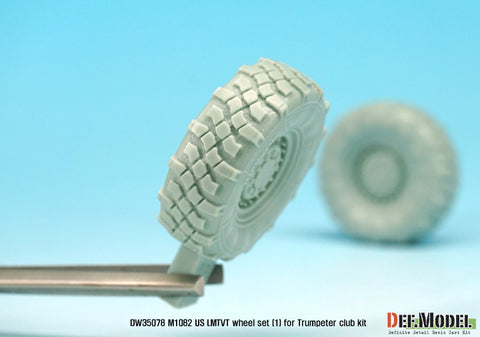 DEFモデル DW35078 1/35 現用 アメリカ M1082 トレーラー 自重変形タイヤセット(1)(ミシュランXML)(トランペッター用)(2個入り,マスキングシール付き)