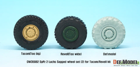 DEFモデル DW35082 1/35 現用 ドイツ SpPz2 ルクス 8輪装甲車 自重変形タイヤセット(2)(ミシュランXL)(タコム/レベル用)(4種各2個,マスキングシール付き)