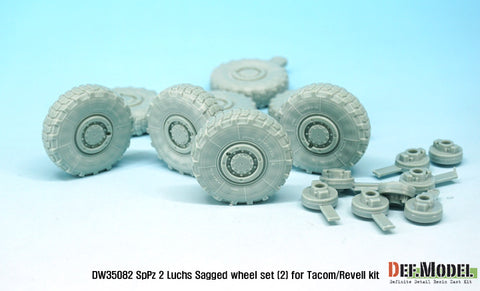 DEFモデル DW35082 1/35 現用 ドイツ SpPz2 ルクス 8輪装甲車 自重変形タイヤセット(2)(ミシュランXL)(タコム/レベル用)(4種各2個,マスキングシール付き)