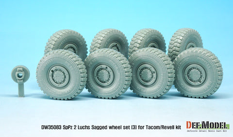 DEFモデル DW35083 1/35 現用 ドイツ SpPz2 ルクス 8輪装甲車 自重変形タイヤセット(3)(ピレリ)(タコム/レベル用)(4種各2個,マスキングシール付き)