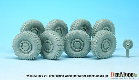DEFモデル DW35083 1/35 現用 ドイツ SpPz2 ルクス 8輪装甲車 自重変形タイヤセット(3)(ピレリ)(タコム/レベル用)(4種各2個,マスキングシール付き)