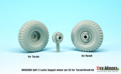 DEFモデル DW35083 1/35 現用 ドイツ SpPz2 ルクス 8輪装甲車 自重変形タイヤセット(3)(ピレリ)(タコム/レベル用)(4種各2個,マスキングシール付き)