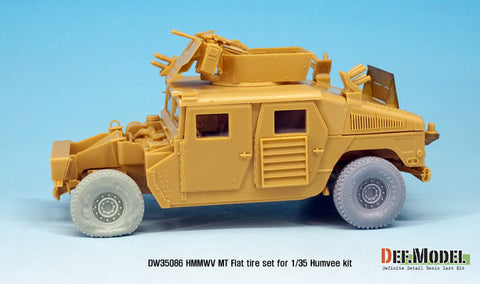 DEFモデル DW35086 1/35 現用 アメリカ ハンビー MT(泥濘地用タイヤ)パンクしたタイヤセット(アカデミー/ブロンコ/タミヤ用)(パンクタイヤ2個,自重変形タイヤ2個+スペアタイヤ1個入り,マスキングシール付き)