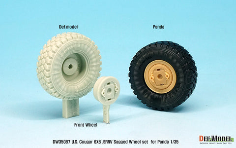 DEFモデル DW35087 1/35 現用 アメリカ クーガー 6X6 JERRV(統合型爆発物即応車両) 自重変形タイヤセット(パンダホビー用)(3種各2個+スペアタイヤ2個入り,マスキングシール付き)