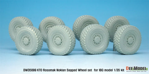 DEFモデル DW35099 1/35 現用 ポーランド KTO ロソマク 8輪装甲車 自重変形タイヤセット(ノキアンMPT)(IBG用)(8種各1個入り,マスキングシール付き)