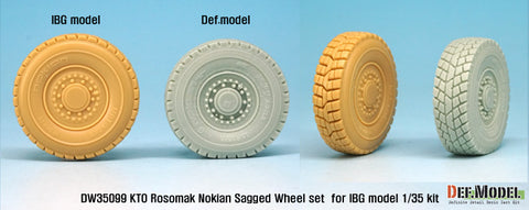 DEFモデル DW35099 1/35 現用 ポーランド KTO ロソマク 8輪装甲車 自重変形タイヤセット(ノキアンMPT)(IBG用)(8種各1個入り,マスキングシール付き)