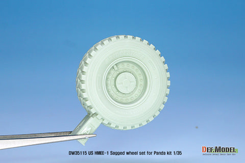 DEFモデル DW35115 1/35 現用 アメリカ HMEE-1 高機動工兵掘削車 自重変形タイヤセット(パンダホビー用)(2種各2個入り,マスキングシール付き)