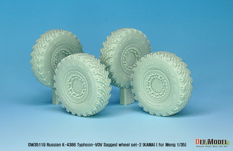DEFモデル DW35119 1/35 現用 ロシア K-4386 タイフーン VDV(空挺隊)装輪装甲車 自重変形タイヤセット(2)(カマ)(モンモデル用)(4種各1個入り,マスキングシール付き)