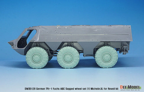 DEFモデル DW35129 1/35 現用 ドイツ TPz-1 フクス A6 ABC(NBC偵察車両) 自重変形タイヤセット(2)(コンチネンタルHCS(悪路用))(レベル用)(3種各2個入り,マスキングシール付き)