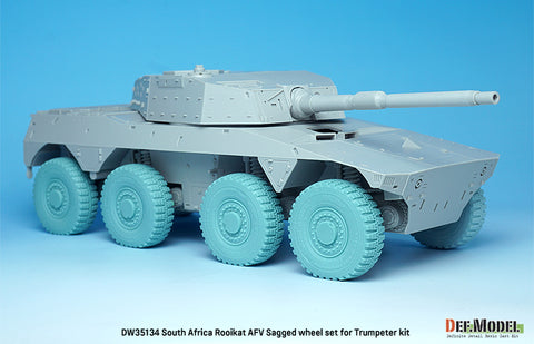 DEFモデル DW35134 1/35 現用 南アフリカ ロイカット 8輪装甲車 自重変形タイヤセット(トランペッター用)(4種各2個入り,マスキングシール付き)