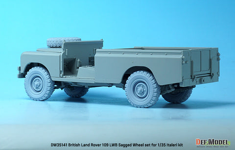 DEFモデル DW35141 1/35 現用 イギリス ランドローバー 109 LWB 自重変形タイヤセット(イタレリ用)(4種各1個+スペアタイヤ1個入り,マスキングシール付き)