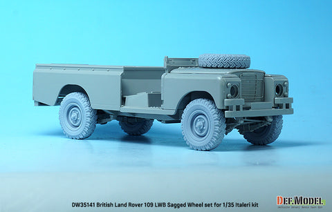 DEFモデル DW35141 1/35 現用 イギリス ランドローバー 109 LWB 自重変形タイヤセット(イタレリ用)(4種各1個+スペアタイヤ1個入り,マスキングシール付き)