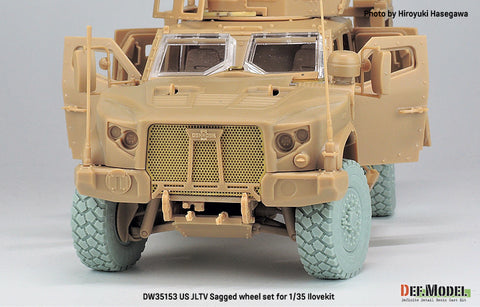DEFモデル DW35153 1/35 現用 アメリカ JLTV(統合軽戦術車両) 自重変形タイヤセット(アイラブキット用)(2種各2個+スペアタイヤ1個入り,マスキングシール付き)