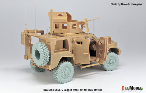 DEFモデル DW35153 1/35 現用 アメリカ JLTV(統合軽戦術車両) 自重変形タイヤセット(アイラブキット用)(2種各2個+スペアタイヤ1個入り,マスキングシール付き)