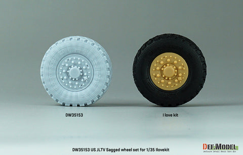 DEFモデル DW35153 1/35 現用 アメリカ JLTV(統合軽戦術車両) 自重変形タイヤセット(アイラブキット用)(2種各2個+スペアタイヤ1個入り,マスキングシール付き)
