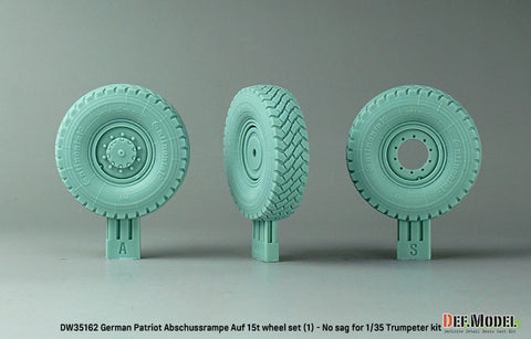 DEFモデル DW35162 1/35 現用 ドイツ ペトリオット搭載 MAN 8輪トラック リフトアップ状態タイヤセット(1)(コンチネンタルHCS)(トランペッター用)(4種各2個+スペアタイヤ1個入り,マスキングシール付き)