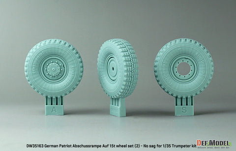 DEFモデル DW35163 1/35 現用 ドイツ ペトリオット搭載 MAN 8輪トラック リフトアップ状態タイヤセット(2)(コンチネンタルMPT)(トランペッター用)(4種各2個+スペアタイヤ1個入り,マスキングシール付き)