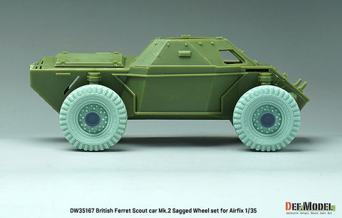DEFモデル DW35167 1/35 現用 イギリス フェレット 偵察装甲車 Mk.2 自重変形タイヤセット(エアフィックス用)(2種各2個+スペアタイヤ1個入り,マスキングシール付き)