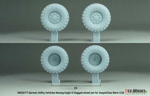 DEFモデル DW35177 1/35 現用 ドイツ モワク イーグルIV 軽装甲車 自重変形タイヤセット(コンチネンタル)(ヴェスピッド/ダス・ヴェルク用)(2種各2個入り,マスキングシール付き)